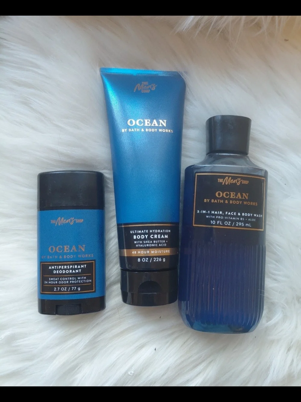 Bath & Body Works Men's Ocean Grooming Set - Blue and Black
